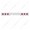 United Pacific Chrome 1 Piece Rear Light Bar With Six 7 LED 4" Reflector Lights & Bezels - Red LED/Red Lens - 62776