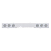United Pacific Stainless 1 Piece Rear Light Bar With Six 7 Led 4" Lights & Bezels - Red Led/Clear Lens - 62779