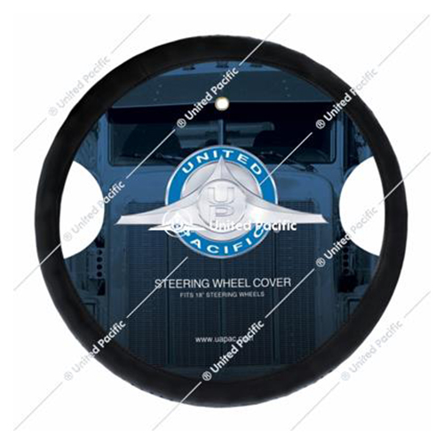 United Pacific 18" Perforated Leather Steering Wheel Cover - Blue - 70135