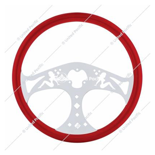 United Pacific 18" "Lady" Steering Wheel - Red - 88241