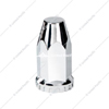 United Pacific 33Mm X 4" Chrome Plastic Extra Tall Nut Cover With Flange - Thread-On - 10572B