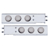 United Pacific 2-1/2" Bolt Pattern Chrome Spring Loaded Light Bar With Six 4" Light Cutouts - 31615
