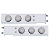 United Pacific 3 3/4" Bolt Pattern Chrome Spring Loaded Light Bar With Six 4" Light Cutouts - 31616