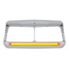 United Pacific 24 LED Rectangular Dual Headlight Bezel With Visor & Glolight - Amber Led/Amber Lens - 32700