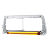 United Pacific 24 LED Headlight Bezel With Glolight For 1989-2009 Freightliner Fld -Driver - Amber Lens - 32702