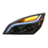 United Pacific "Blackout" Led Projection Headlight With Led Light For Freightliner Cascadia - Driver - 35821