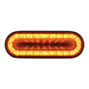 United Pacific 24 Led 6" Oval Mirage Light (Turn Signal) - Amber Led/Amber Lens - 36657