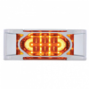 United Pacific 16 Amber LED Reflector Clearance/Marker Light with Chrome Bezel Amber Lens 36893