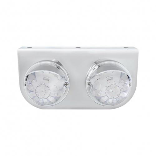 United Pacific SS Front Air Cleaner Bracket W/12X 17 Amber LED Refl - View #2