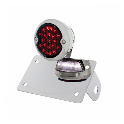 United Pacific Auto Universal Chrome Horizontal Side Mount License Bracket