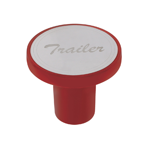 United Pacific Air Brake Valve Knob - Tractor Style Aluminum With Stainless Plaque