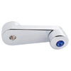 United Pacific Chrome Window Crank With Crystal For Freightliner - Blue Crystal - 24032