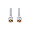 United Pacific Chrome Long Dash Screw With Copper Crystal For Freightliner (2 Pack) - 24051