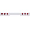 United Pacific Chrome 1 Piece Rear Light Bar With Six 4" Lights & Visors - 30224