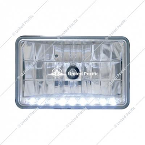 United Pacific Auto Universal Ultralit 4" X 6" Crystal Headlight