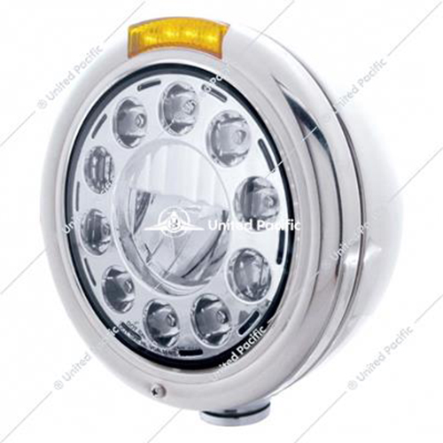 United Pacific Auto Universal Stainless Classic Headlight