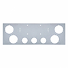 United Pacific Chrome Rear Center Light Panel With Four 4" Light & Three 2-1/2" Light Cutouts - 31595