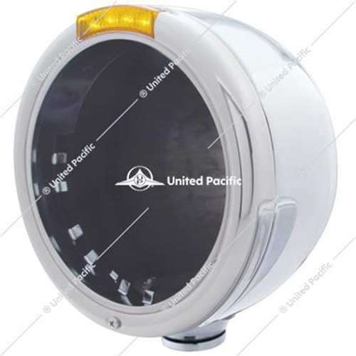 United Pacific Auto Universal Stainless Steel Classic Half Moon Headlight