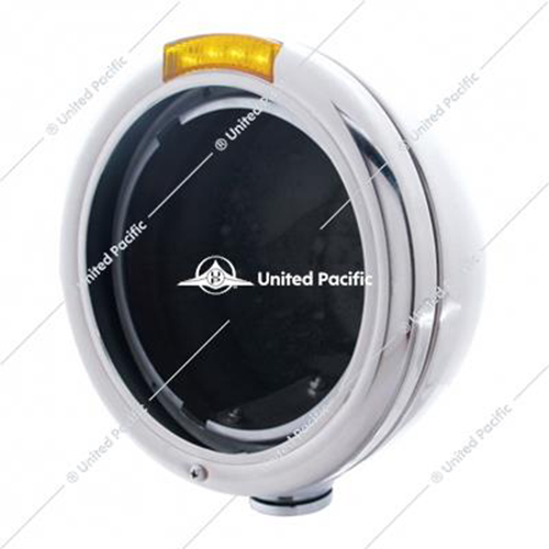 United Pacific Chrome Classic Headlight No Bulb With LED Turn 