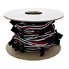 United Pacific 150 Count 3-Prong Female Bullet Plugs Wire Harness Roll - 74' W/6" Lead Between Plugs - 34191