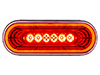 United Pacific 22 LED 6" Oval Abyss Light (Stop, Turn & Tail) - Red LED/Red Lens - 36569