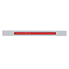 United Pacific Chrome Top Mud Flap Plate With 23 SMD LED Light Bar & Bezel - Red LED/Red Lens - 37319