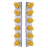United Pacific SS Front Air Cleaner Bracket With 12X 19 LED Watermelon Lights & Bezels For Peterbilt LED & Lens - 37984