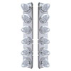 United Pacific SS Front Air Cleaner Bracket With 12X 19 LED Watermelon Lights & Bezels For Peterbilt LED/Clear Lens - 37985