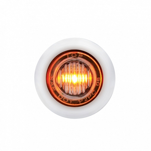 United Pacific 3 LED Mini Clearance/Marker Light w/ Bezel - Amber