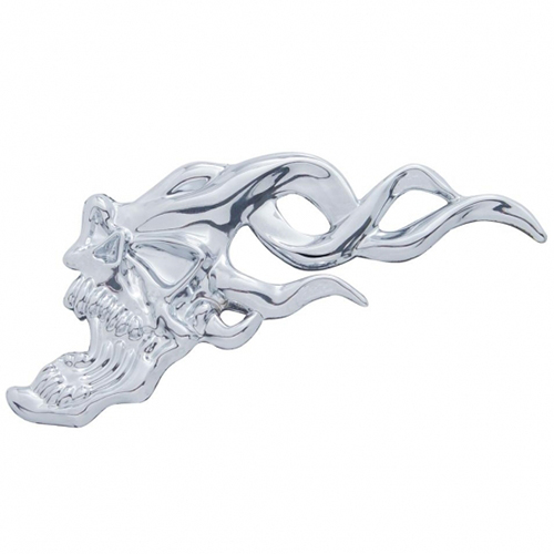 United Pacific Auto Universal Flaming Skull Accent