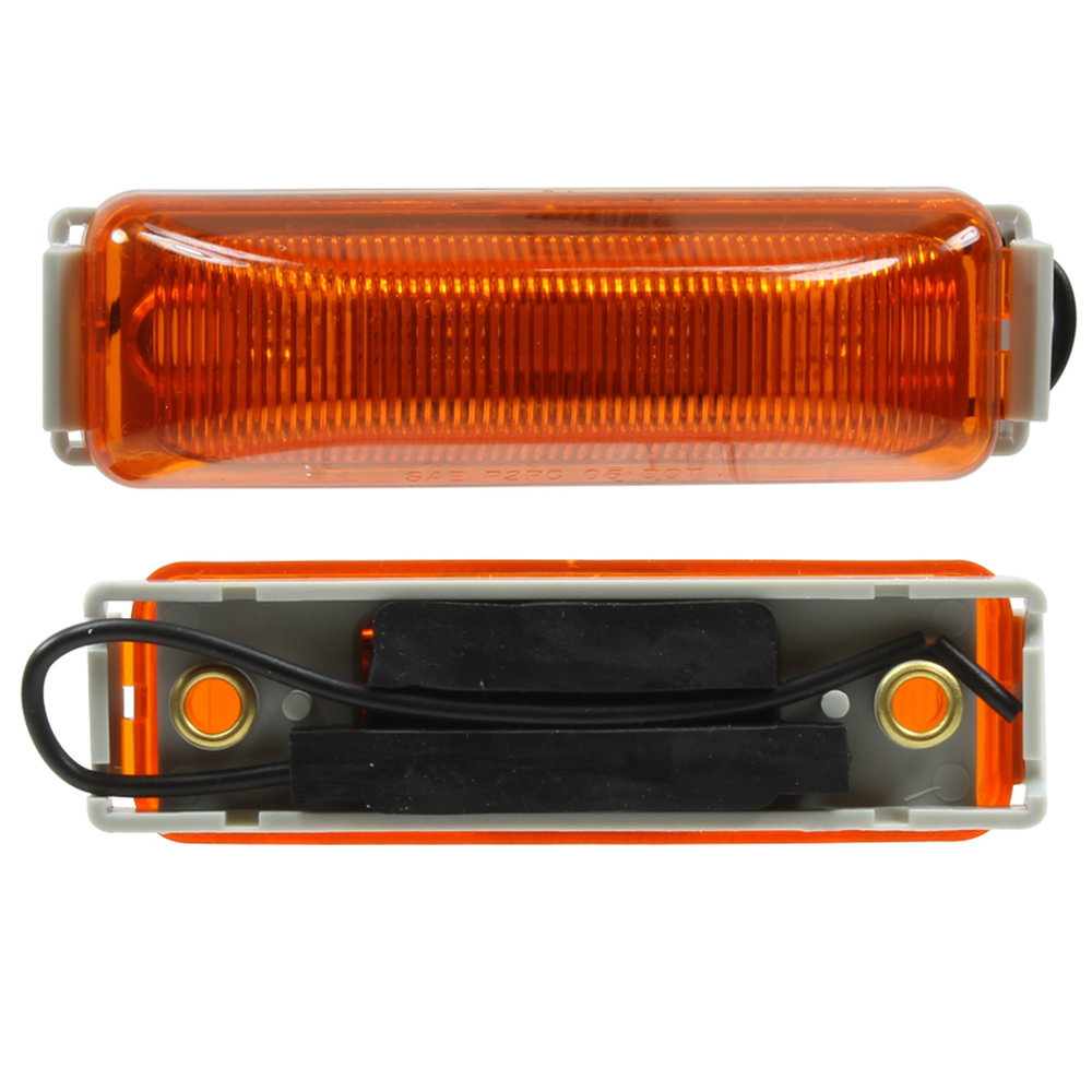 Vehicle Safety Manufacturing LED Amber Rectangular with Bracket & Hot Wire - 1989AK