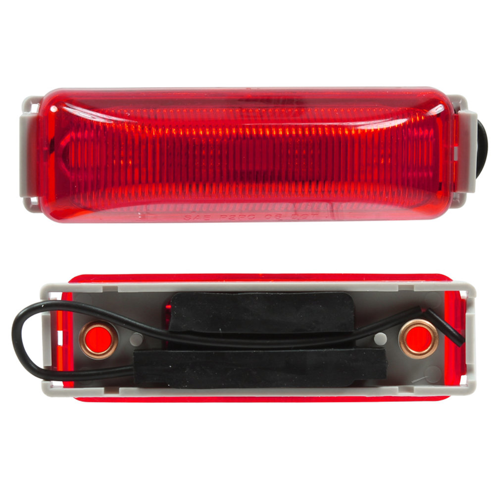 Vehicle Safety Manufacturing LED Red Rectangular with Bracket & Hot Wire - 1989K