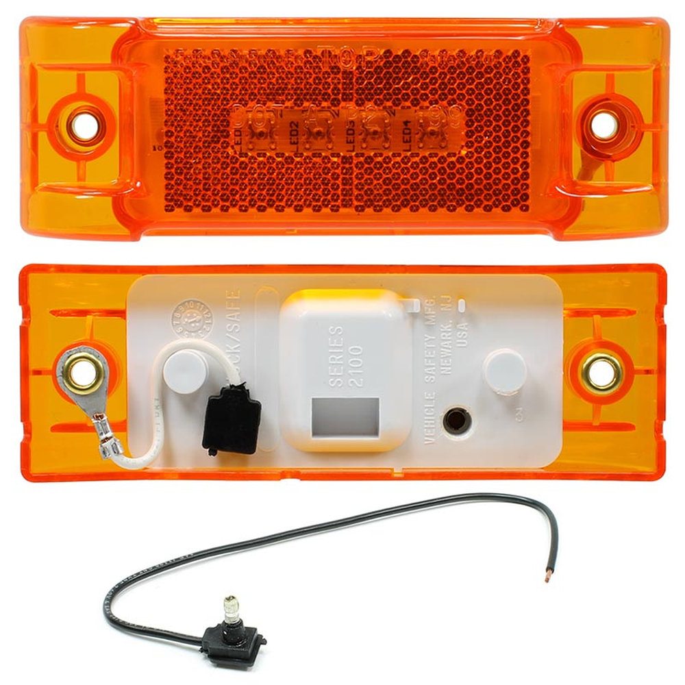 Vehicle Safety Manufacturing Led 21 Series Amber Clearance Marker With Hot Wire - 2105AK