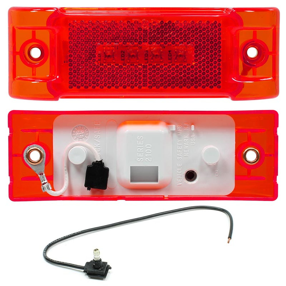 Vehicle Safety Manufacturing Led 21 Series Red Clearance Marker With Hot Wire - 2105K