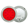 Vehicle Safety Manufacturing Led 4" Red 10 Diode S/T/T with Chrome Flange - 4469