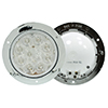 Vehicle Safety Manufacturing Led 4" Red 10 Diode/Clear S/T/T with Chrome Flange - 4469RC