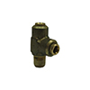Velvac Run Tee, Psh-Lk, Brs, 3/8 X 1/4 Nptf - 017901