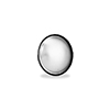 Velvac 8-1/2 Wide View Convex Black - 708449