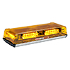 Whelen Mini Lightbar, Linear Super-LED, Aluminum Base, Permanent Mount, Amber with Clear Dome - R2LPHPCA